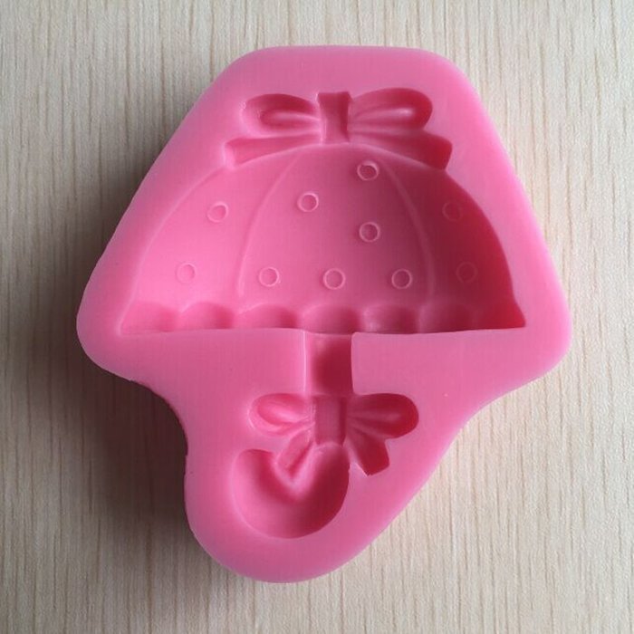 HORIEN Mushroom Umbrella Shape 3D Silicone Cake Fondant Mold N2