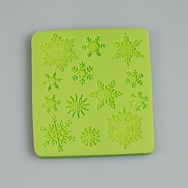 Sher Christmas Snowflake Silicone Mold Chocolate Fondant Cake Decorating Tools for Cupcake Candy Chocolate Clay... N3
