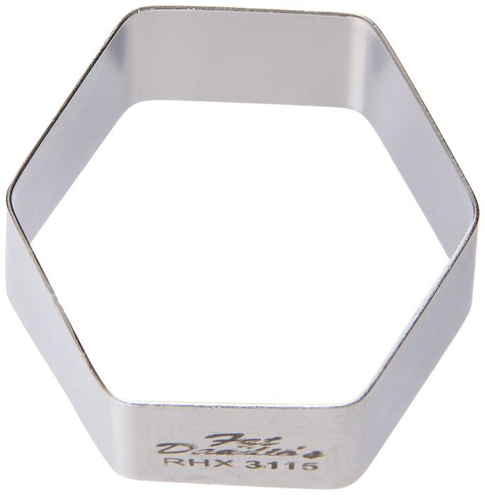 Fat Daddio's Stainless Steel Hexagon Cake and Pastry Ring, 6 Inch by 2 Inch N2
