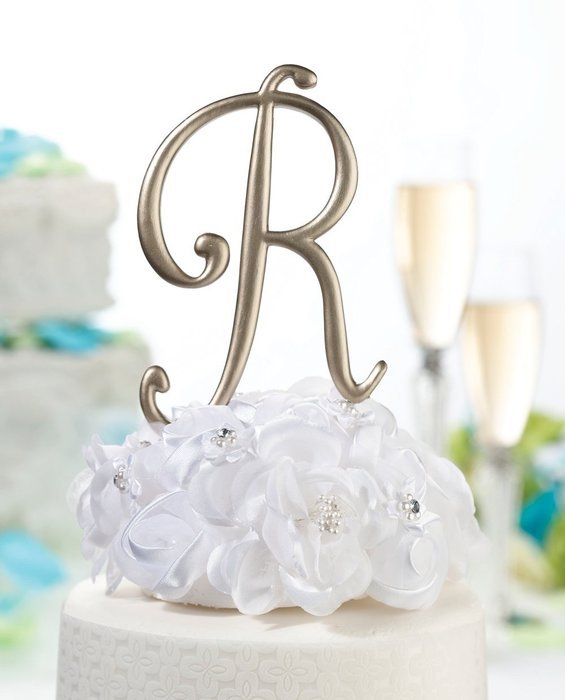 Lillian Rose Monogram Letter, Letter F, 5-Inch, Gold