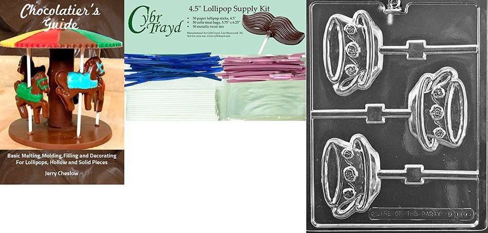Cybrtrayd D110 Chocolate Candy Mold, Teacup and Saucer Lolly Dads and Moms N4