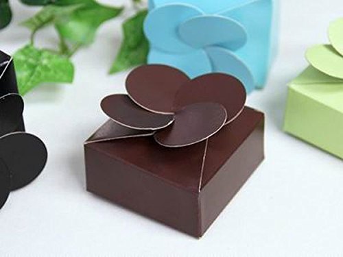 BalsaCircle 100 2"x2"x1" Wedding Favors Boxes with Cute Petal Top - Sage Green N4