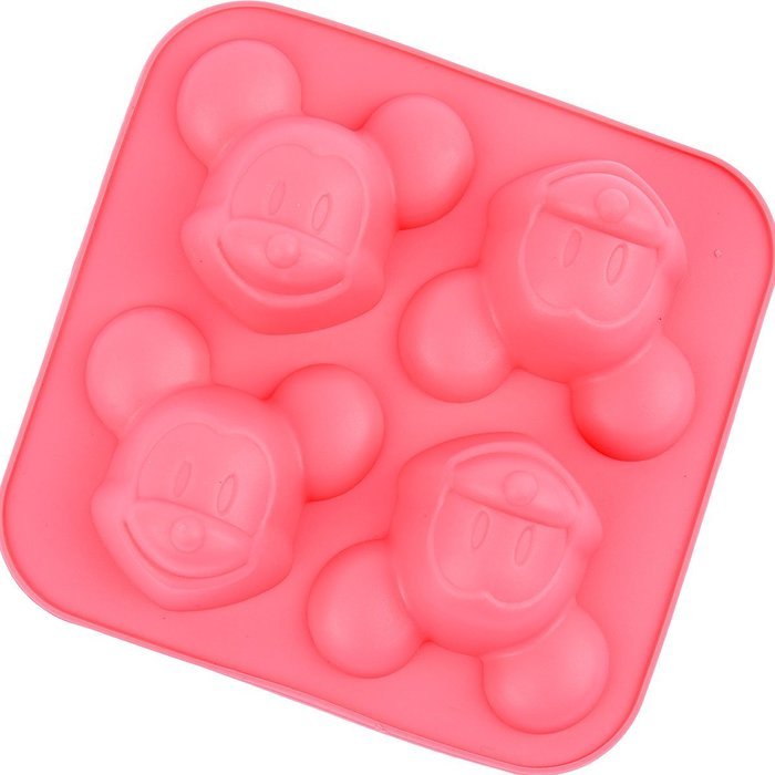 Silicone Cake Molds Mickey Mouse - 4 Holes Mickey Mouse Silicone Mold DIY Handcraft Soap Making Cake Cupcake Chocolate... N3