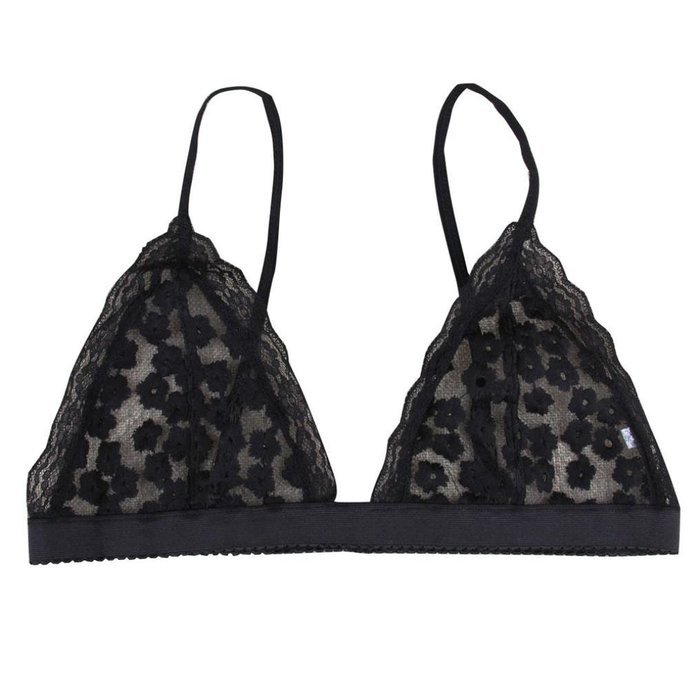 PHOTNO Women Lingerie Floral Sheer Lace Bra Top Seamless Bralette Cup Wireless Bra N8