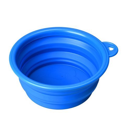 EC Life@ S&S Eco-friendly Dog Cat Pet Collapsible Travel Feeding Foldable Silicone Bowl(small bowl) (pink) N4