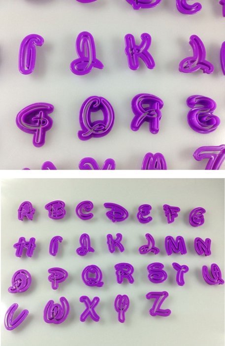 Kootips Set of 26pcs DIY Letter Number Cake Mould Fondant Sugarcraft Cookie Plunger Cutter Mold Decorating Tools N2