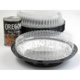 8 Inch Low Dome Plastic Disposable/Reusable Pie Carrier #WJ46 (10)