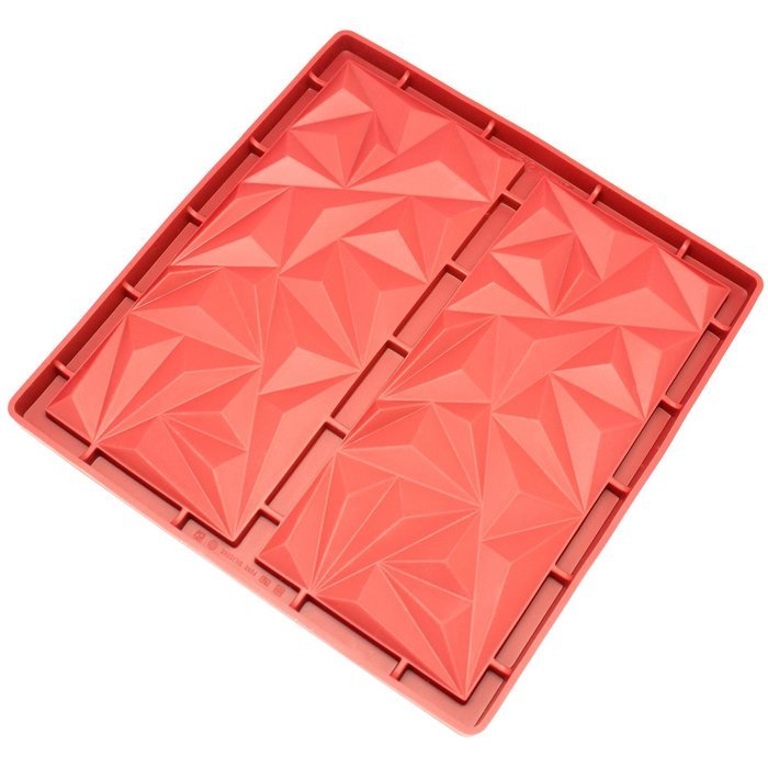 Freshware CB-810RD 2-Cavity Silicone Mold for Making Break-Apart Chocolate Bars, Protein and Energy Bites, and... N4