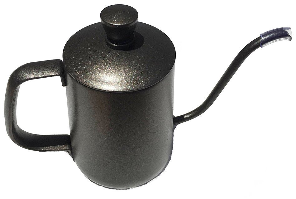 Pour Over Drip Coffee Tea Pot Kettle in Teflon Stainless Steel Gooseneck Narrow Spout, 600 ml N2