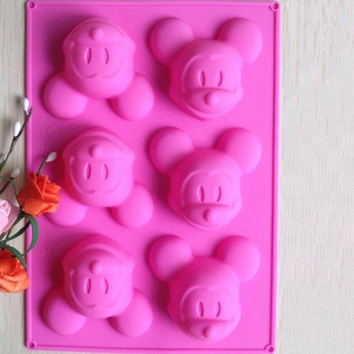 Anyana Mickey Mouse Silicone Cake Muffin Molds Cupcake Pan Soap N5