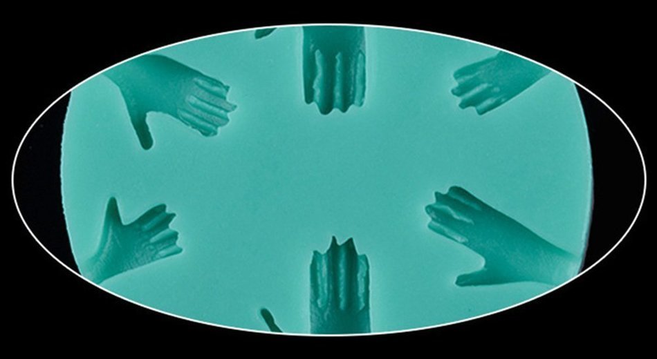 BleuMoo DIY Silicone Palm Shape Cake Decorating Mold Sugarcraft Fondant Mould Tools N7