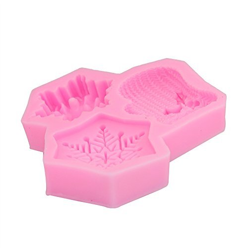 Let'S Diy Snowflak and Glove Christmas Theme 3D Silicone Molds For DIY Fondant Sugar Moulds Cake Decorating Tools N4