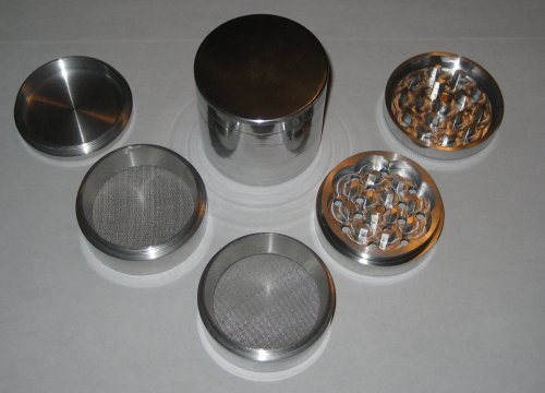 Five Piece 63mm. NEW Style Herb, Spice or Tobacco Pollen Grinder