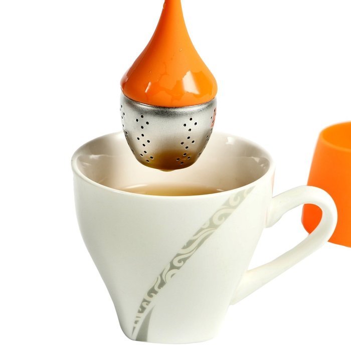 ETvalley Silicone Tea Infuser with Stainless Steel Strainer for Loose Leaf- for Cup, Mug or Teapot, Set of 4-Blue... N5