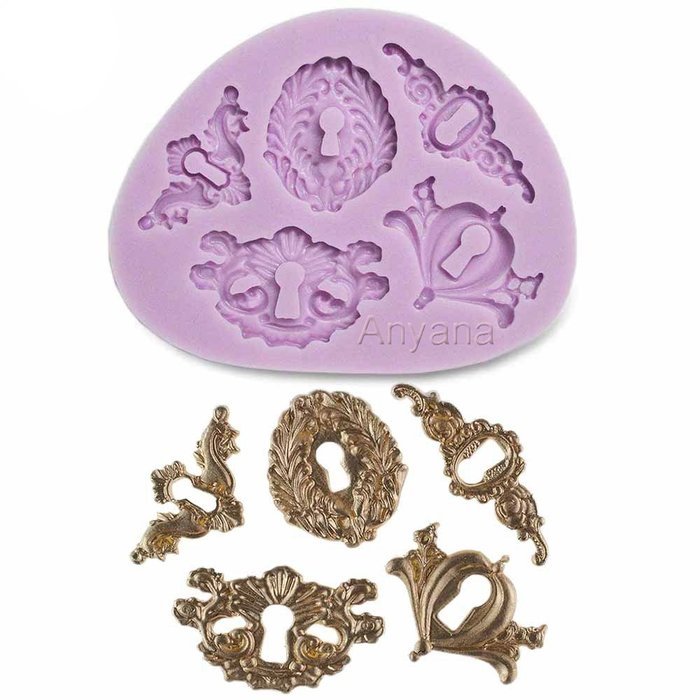 Anyana Vintage Decorative Pattern Silicone Fondant Mold Cake Decorating Pastry Gum Pastry Tool Kitchen Tool Sugar... N14