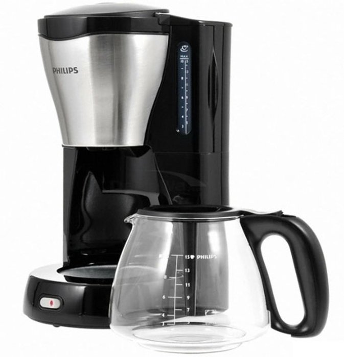 Philips HD7564 Tea Coffee Maker Pemanent Filter 15 Cup Metal Black
