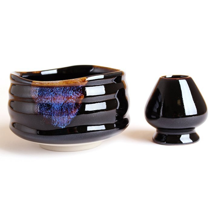 Goodwei Japanese Matcha Ceremonial Tea Bowl 15oz, 4.7 in. (no Whisk Holder, Miyuki) N6