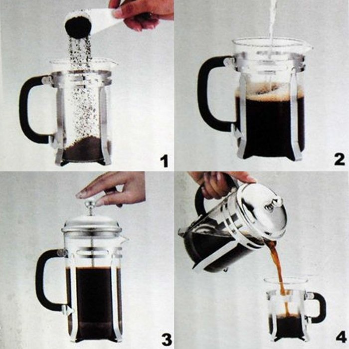 uxcell Glass Coffee Tea Maker Plunger French Press Pot Teapot 600ml Gold Tone N3
