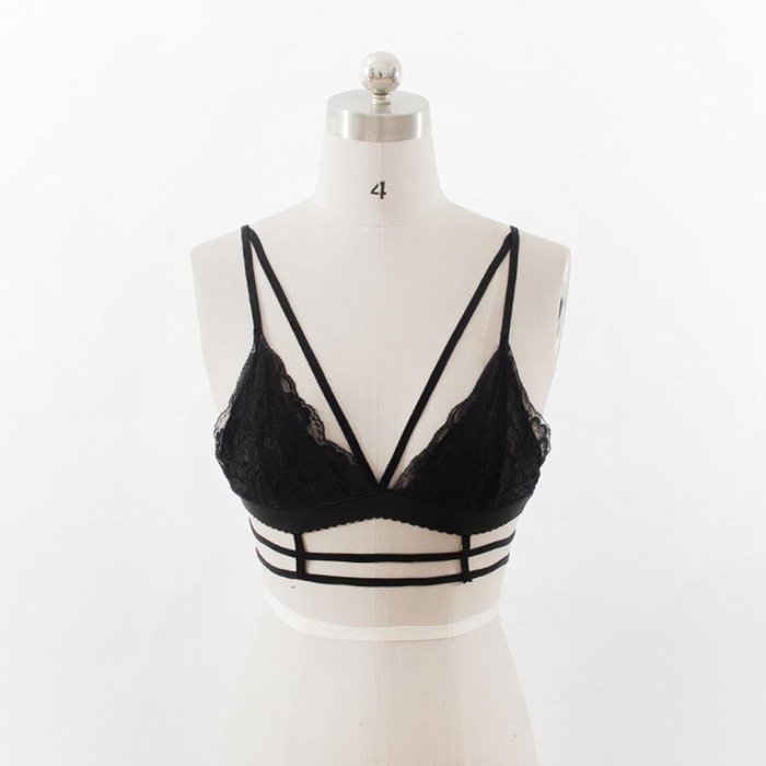 PHOTNO Women Lace Floral Bralette Bralet Bra Bustier Crop Top Cami Unpadded Tank N36