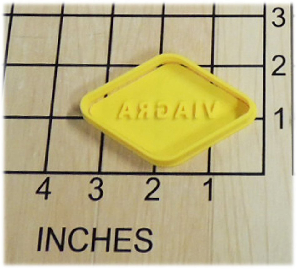 Viagra Shaped Fondant Cookie Cutter and Stamp #1399 N2