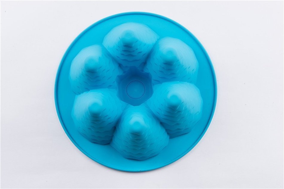 6 cavity big pine tree silicone handmade diy cake chocolate jello