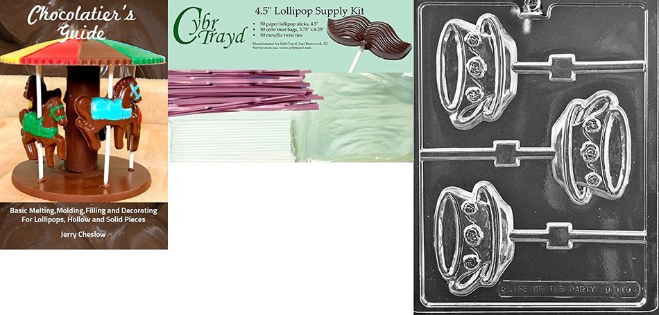Cybrtrayd D110 Chocolate Candy Mold, Teacup and Saucer Lolly Dads and Moms N9
