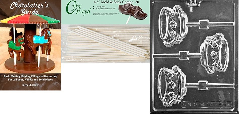 Cybrtrayd D110 Chocolate Candy Mold, Teacup and Saucer Lolly Dads and Moms N10