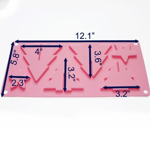X-Haibei 3d Xmas Trees Stars Chocolate Cookies Candy Pan Party Gift Silicone Mold