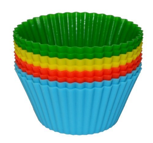 Aroma Bakeware - Round Silicone Cupcake Mold (12 Pack)