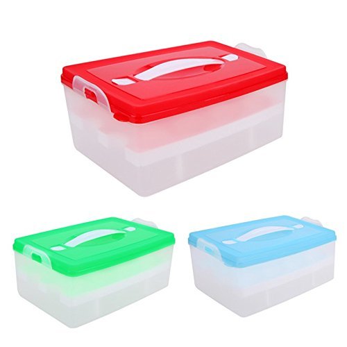 24 Grid Bilayer Egg Storage Box Food Container Keep Eggs Fresh Organizer Kitchen Supplies Outdoor Portable Container... N4