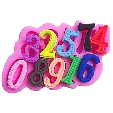 Y&XL&H Numbers Baking Fondant Cake Choclate Candy Mold,L14cmW9.7cmH1.6cm