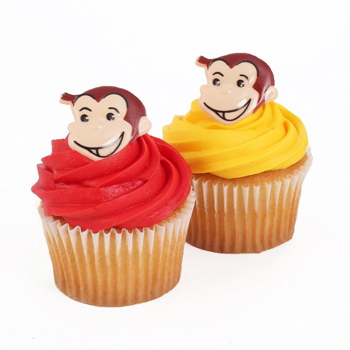 Curious George 24 Cupcake Topper Rings N2
