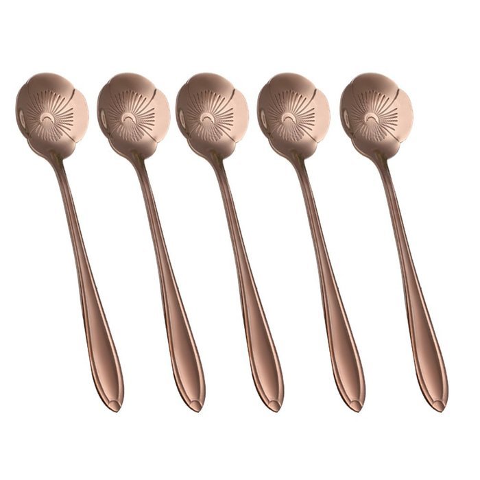 Coffee Scoops, Stainless Steel Tableware Creative Sunflower Flower Pattern Coffee Spoons Stirring Spoon Sugar... N56