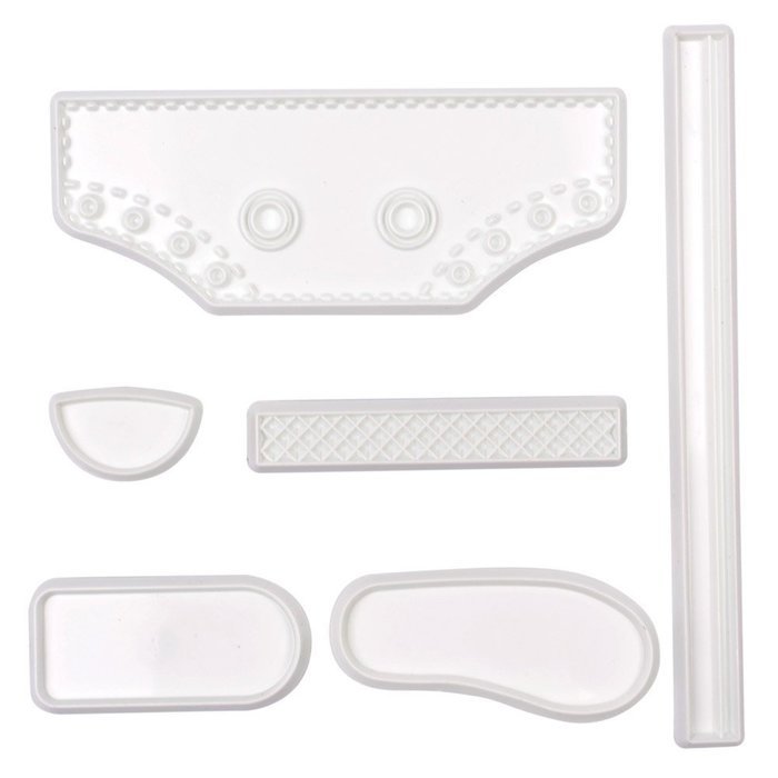 Ckeyin &reg; 6pcs Plastic Baby High Cut Sneaker Shoe Fondant Cake Mold Tools for DIY Birthday Cake Sugar Craft Decorating N4