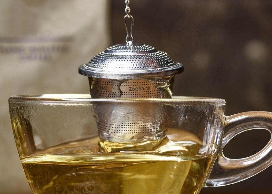 Zo&euml;&Mii Premium Loose Leaf Tea Infuser Set complete with Tea Scoop and Drip Trays. Stainless Steel Strainer and... N6
