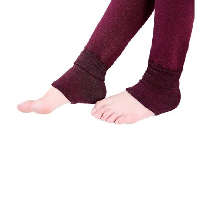 PHOTNO Winter Girls Pants Children Thick Warm Elastic Waist Leggings (2-12Y) N5