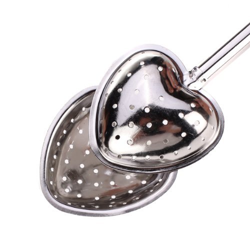 Heart Shape Push Style Tea Infuser Strainer N3