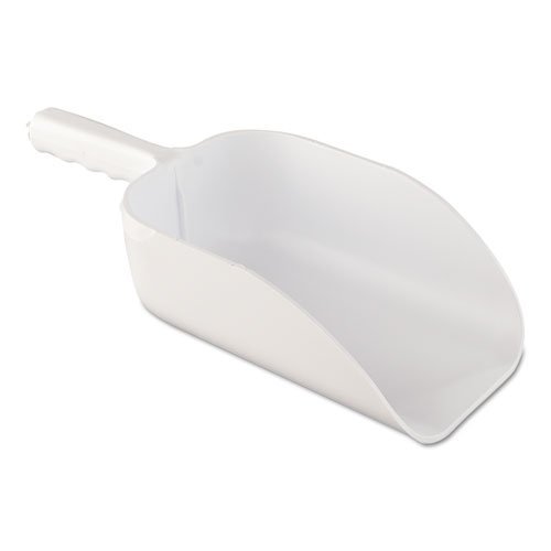 Adcraft Plastic Scoop, 82 oz, White, 14"L, 5 3/4"W Bowl - Includes one each.
