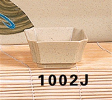 Thunder Group Blue Bamboo Collection 12-Pack Square Bowl, 3-1/8-Inch, Melamine, White