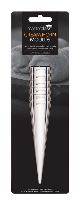 1 X Set of 6 Stainless Steel Cream Horn Molds N3