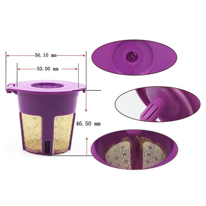 Umiwe Reusable K Cup Coffee Filter for Keurig 2.0 Brewer with Charcoal Water Filters and Coffee Scoop, Set of 9 N9