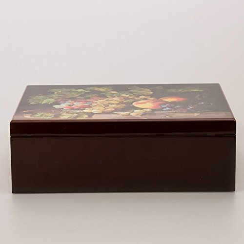 Beautiful Wooden Lacquer Box. Still Life Tea Bag Storage Box.