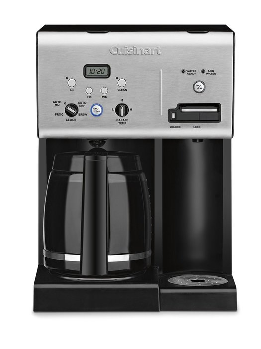 Cuisinart CHW-12 Coffee Plus 12-Cup Programmable Coffeemaker with Hot Water System, Black/Stainless N5