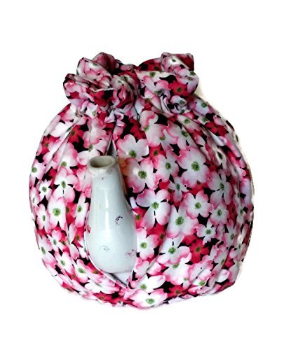 Teapot Cozy, tea warmer with Pink Dogwood Flowers for a 5-8 cup teapot #317