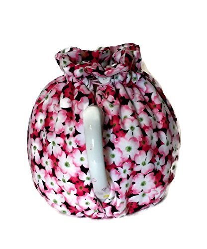 Teapot Cozy, tea warmer with Pink Dogwood Flowers for a 5-8 cup teapot #317 N2