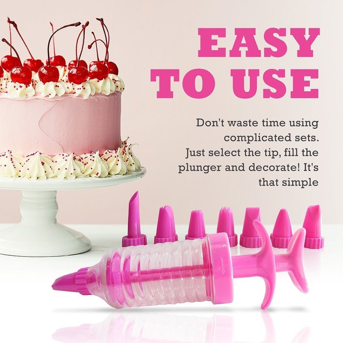 RevoLity Pastry Lcing Piping Bag Nozzle Tips Fondant Cake Sugar Craft Decorating Tool Set - Cake Decorating Pen... N10