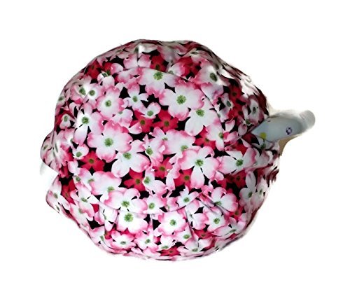 Teapot Cozy, tea warmer with Pink Dogwood Flowers for a 5-8 cup teapot #317 N3