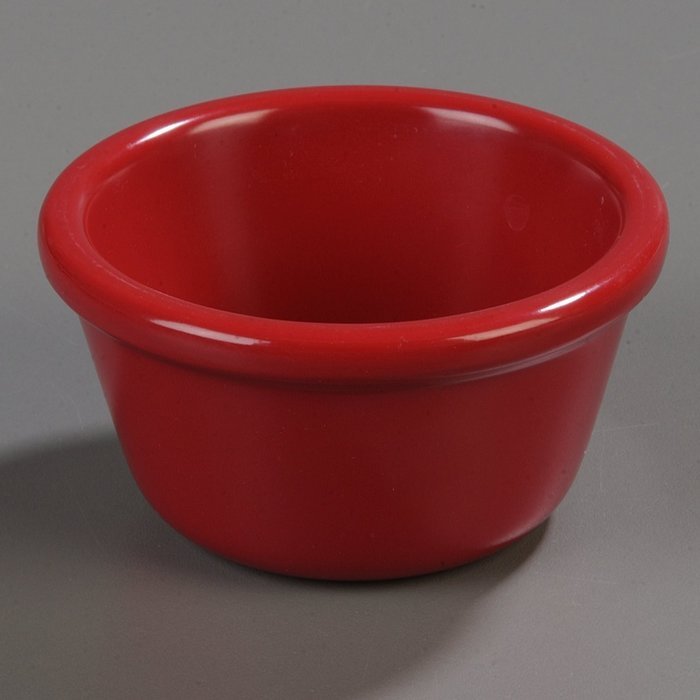 Carlisle S28558 Melamine Smooth Ramekin, 4 oz Capacity, 1.43" Height, Roma Red (Case of 48) N6