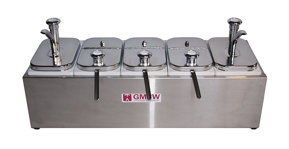 Grindmaster Cecilware 544MC Serving Stations Combination with 2 Syrup Pumps with Chrome Plated Knob/5 Crushed...
