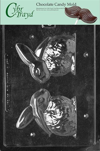 Cybrtrayd E460 3D Bunny Chocolate/Candy Mold with Exclusive Cybrtrayd Copyrighted Chocolate Molding Instructions